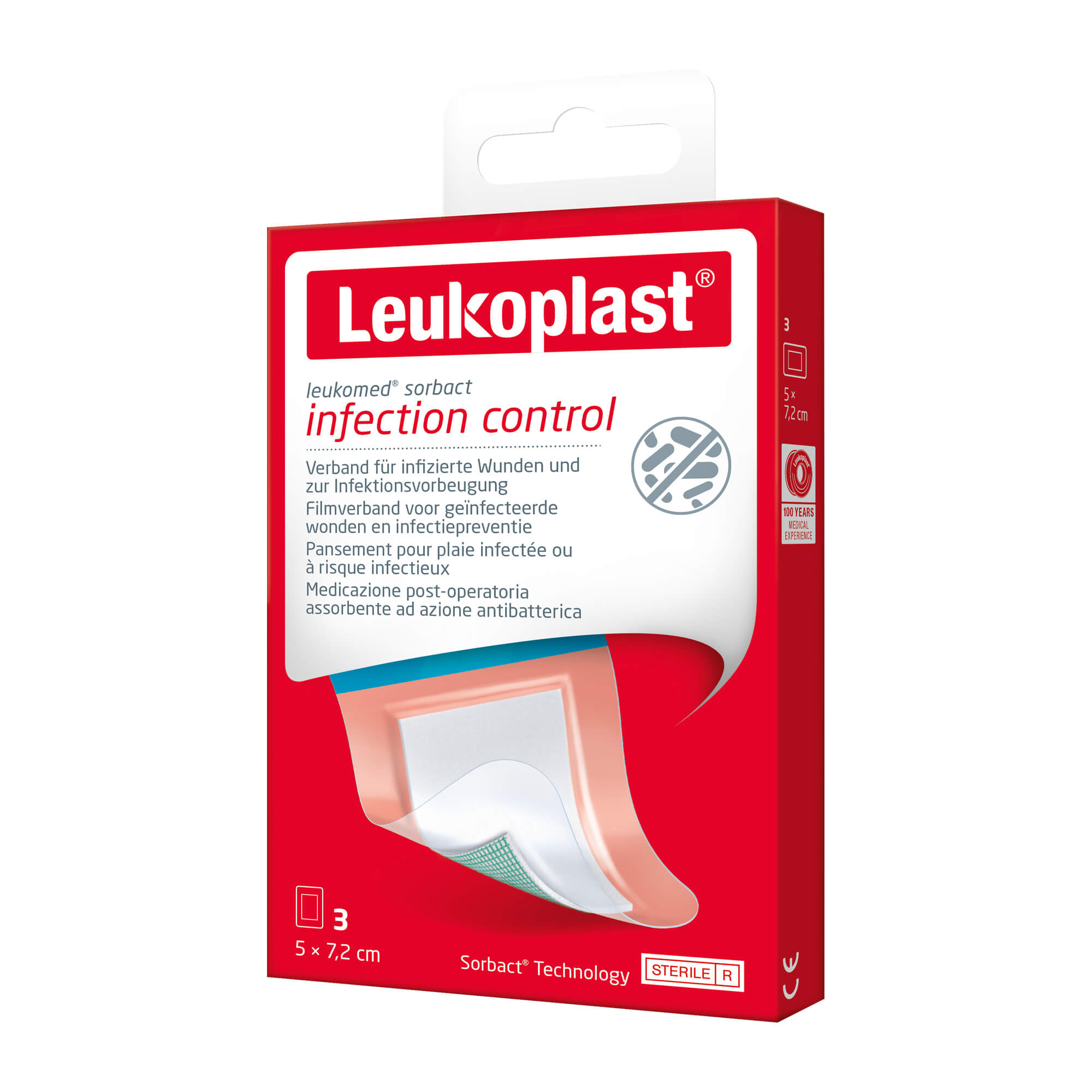 Leukoplast Leukomed Sorbact Steril 5X7,2 Cm - None