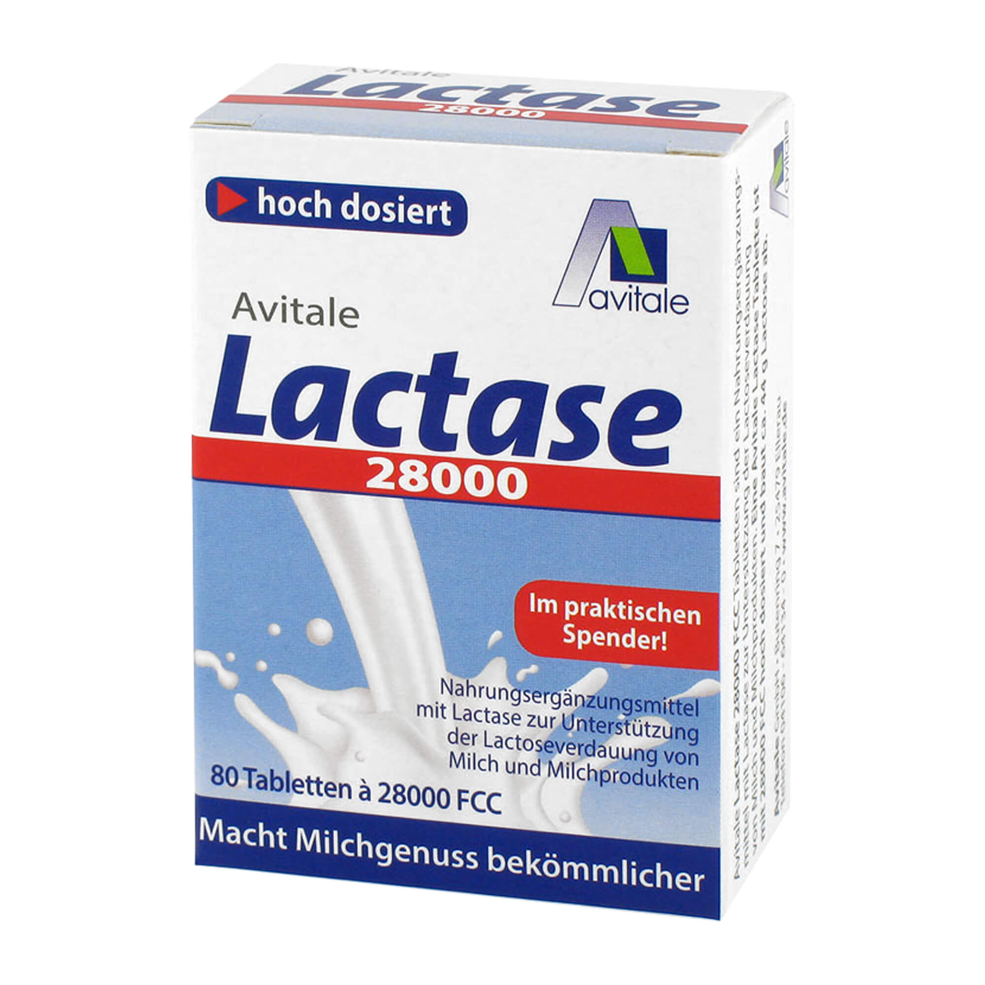 Lactase 28.000 FCC Tabletten im Spender