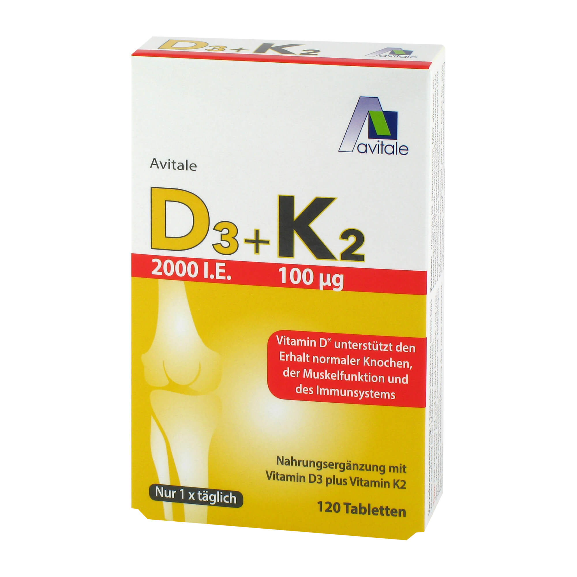 Vitamin D3 + K2 2000 I.E. Tabletten