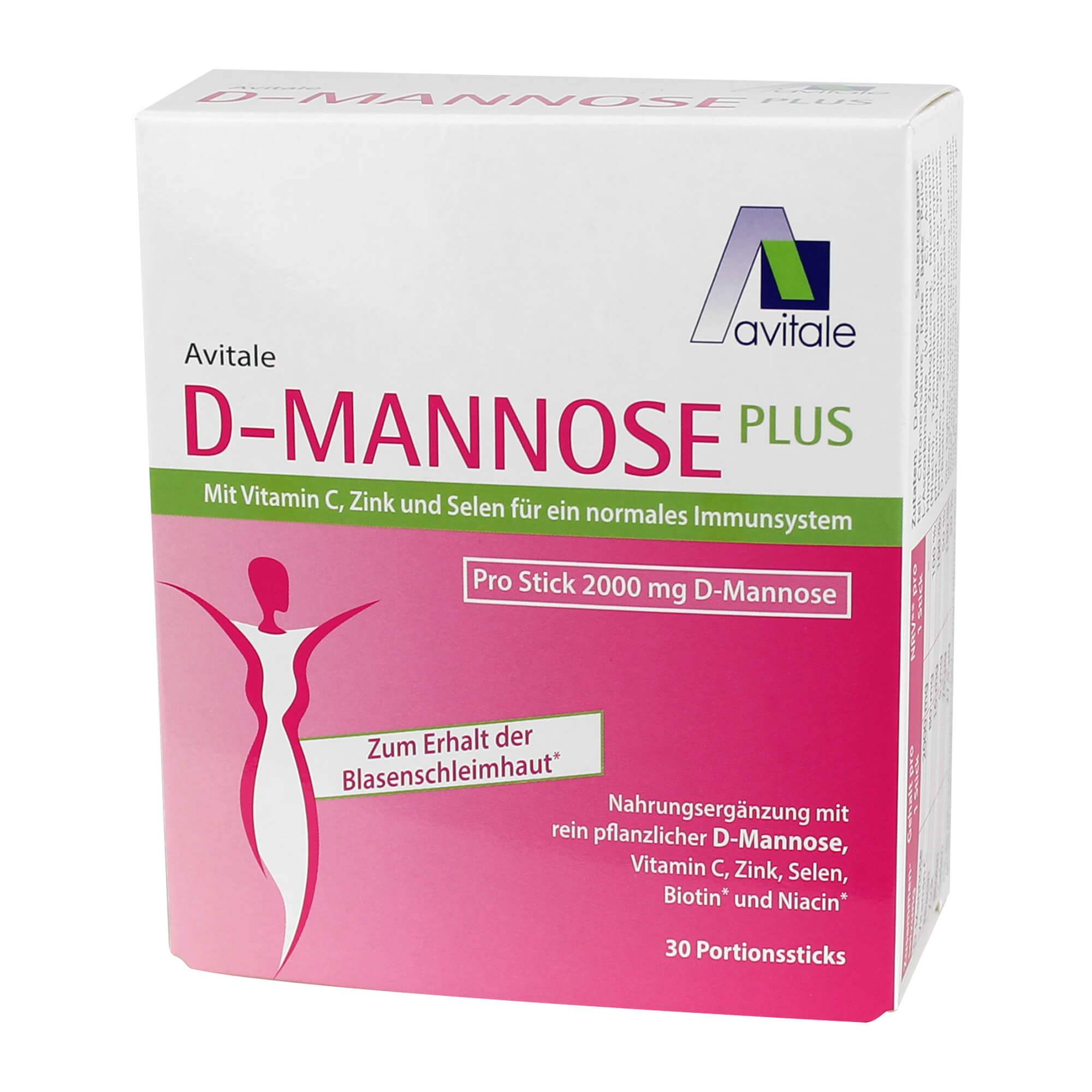 D-Mannose Plus 2000 mg Sticks m.Vit.u.Mineralstof. 30x2,47 g Pulver