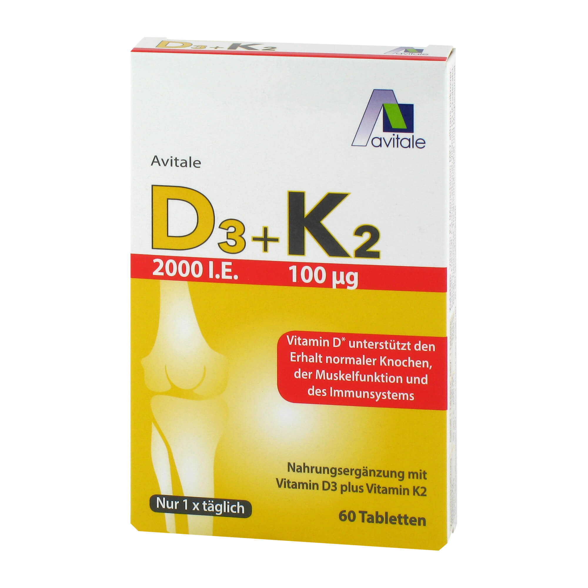 Vitamin D3 + K2 2000 I.E. Tabletten