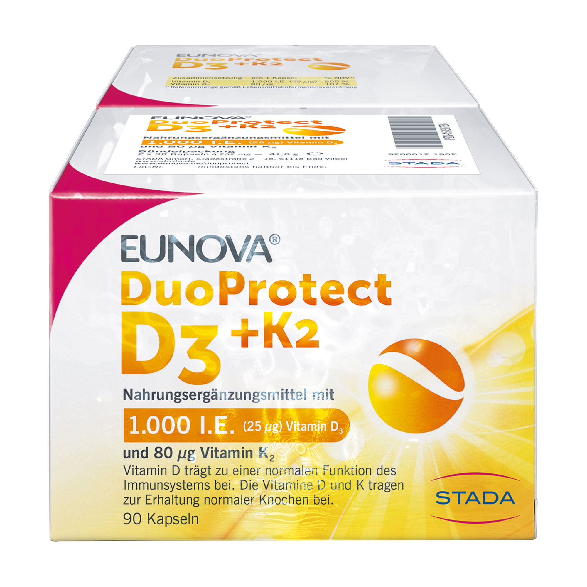 Eunova Duoprotect D3 + K2 1000 I.E. Kapseln - None