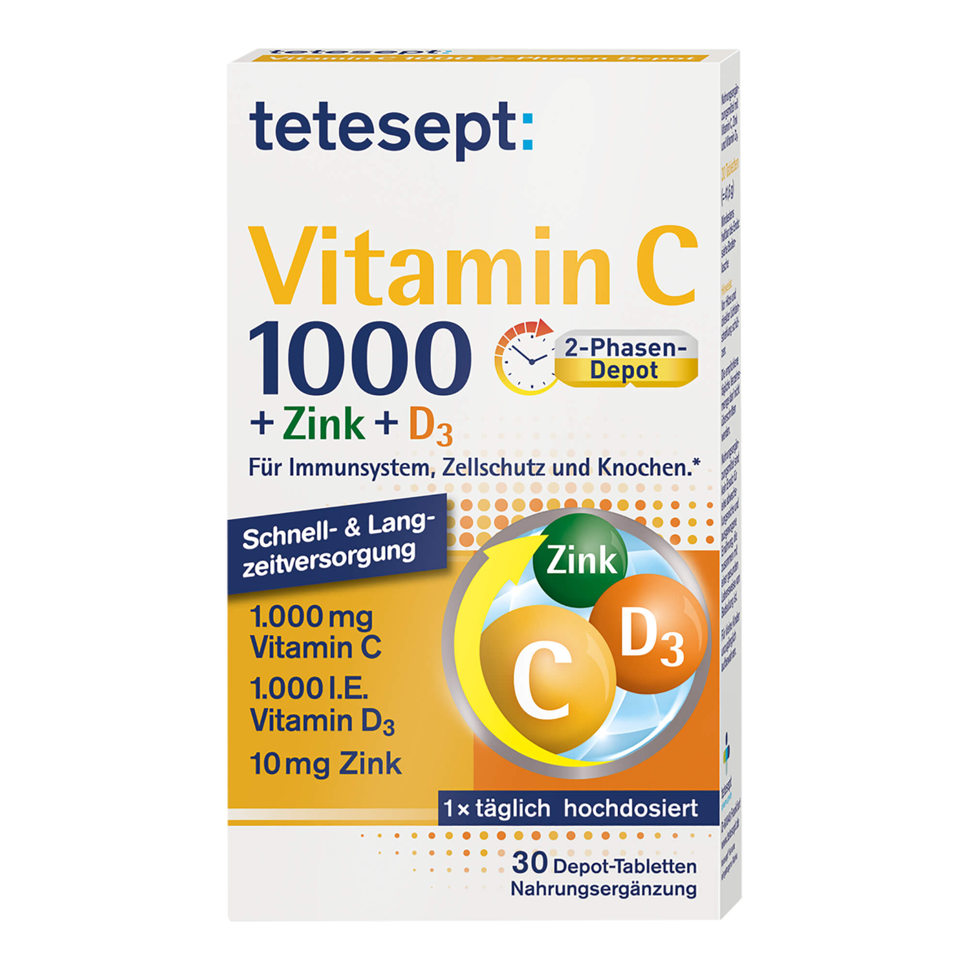 Tetesept Vitamin C 1000 + Zink + D3 Tabletten - None