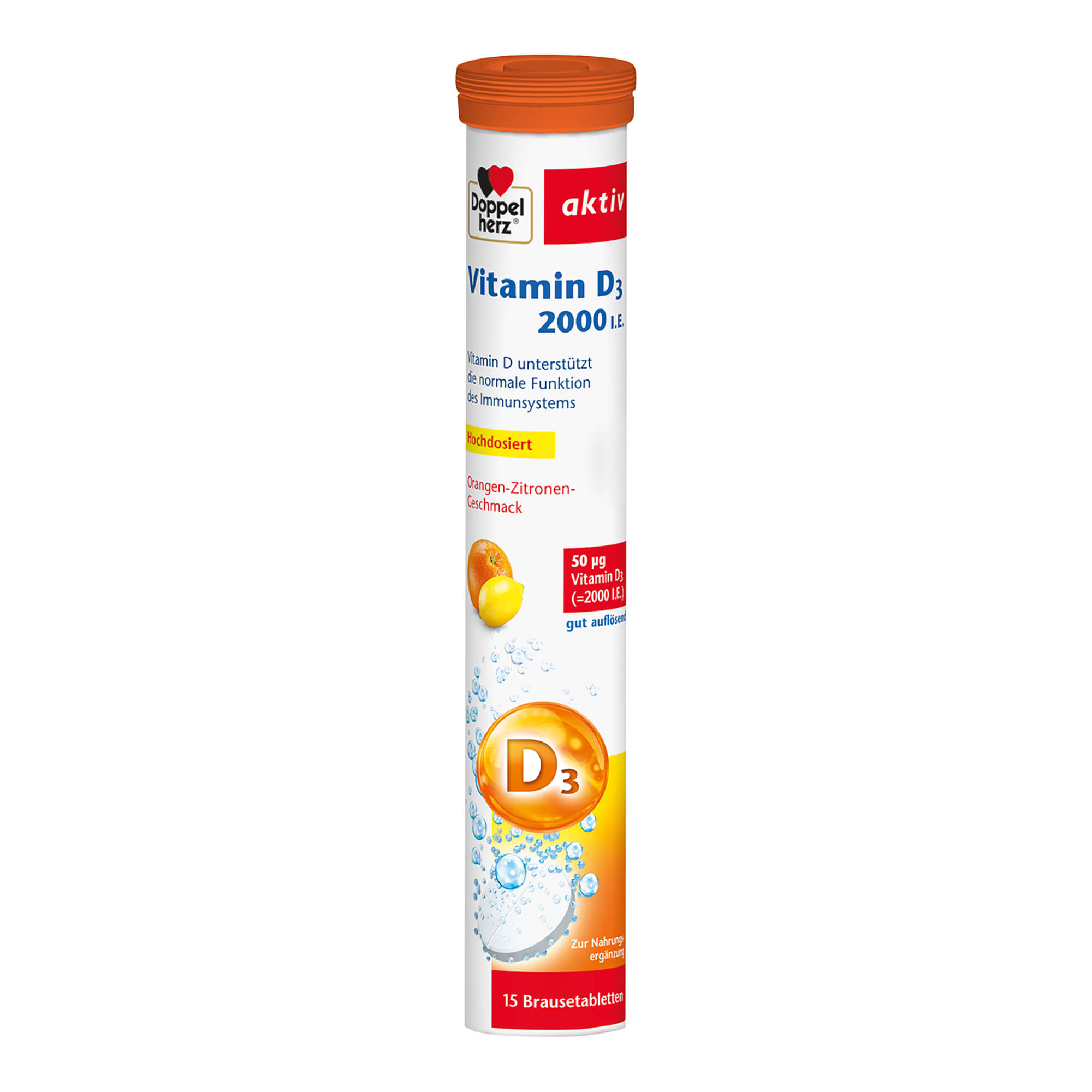 Doppelherz Aktiv Vitamin D3 2000 I.E. Brausetabletten - None