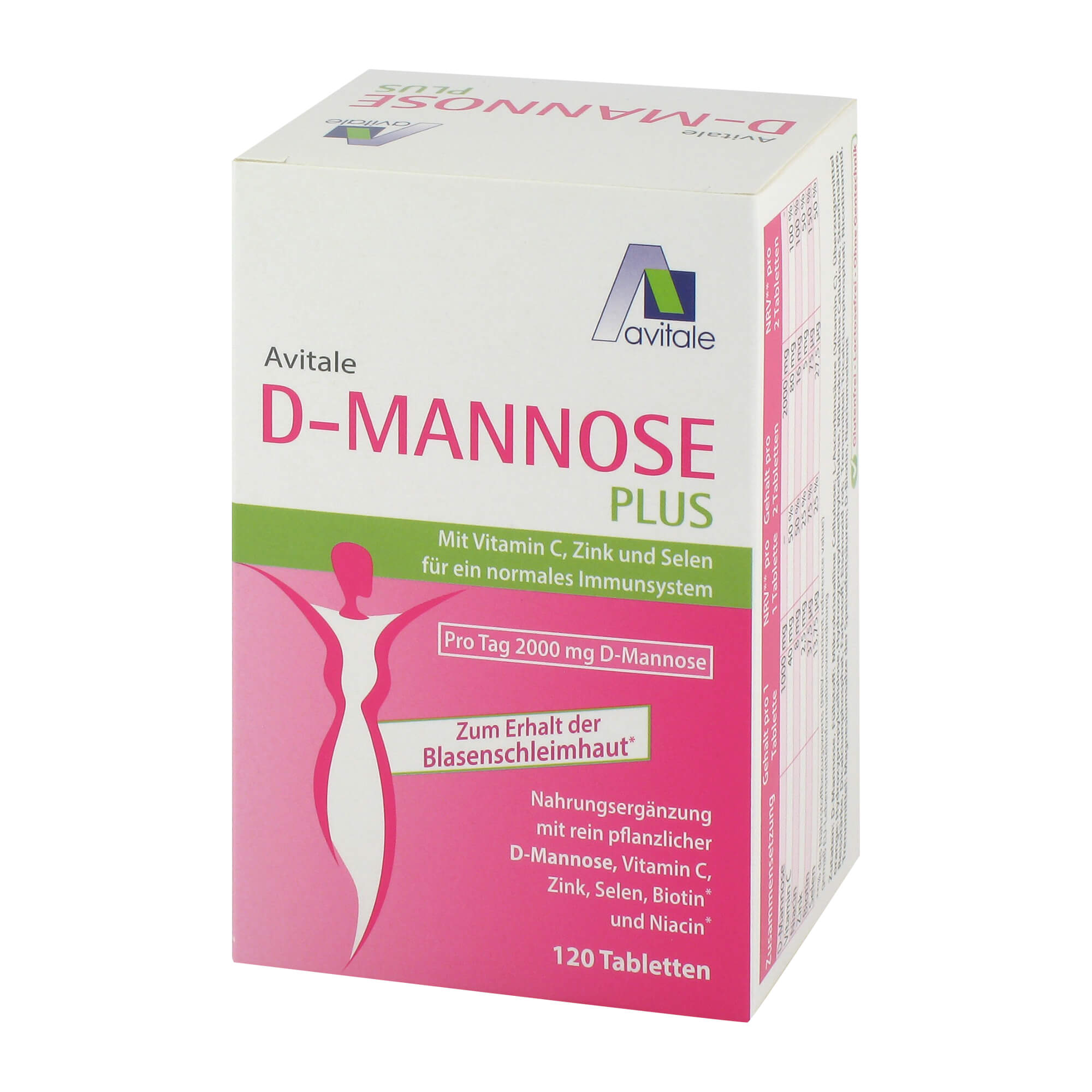 D-Mannose Plus 2000 mg Tabl.m.Vit.u.Mineralstof. 120 St Tabletten