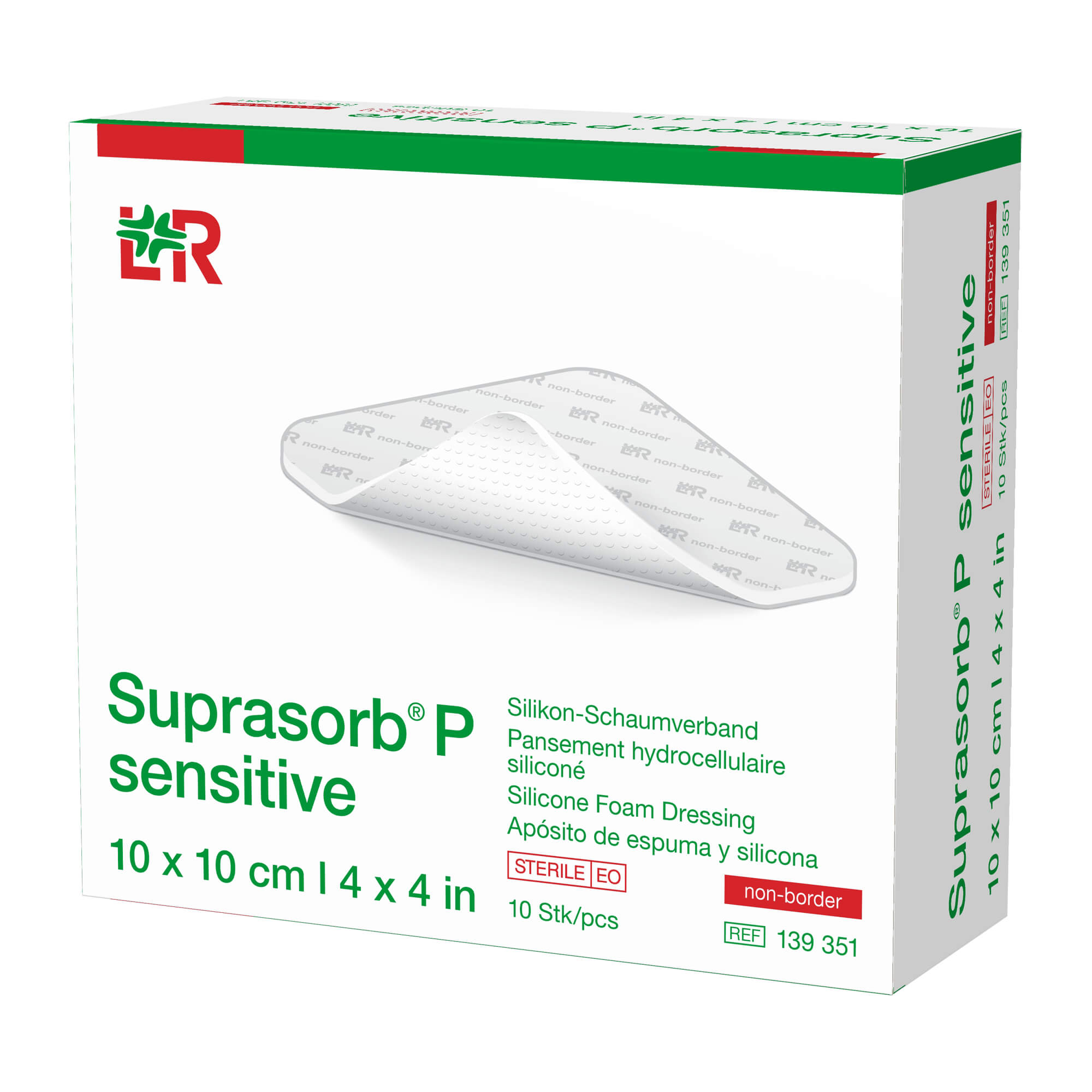 Suprasorb P Sensitive 10X10 Cm Non-Border - None