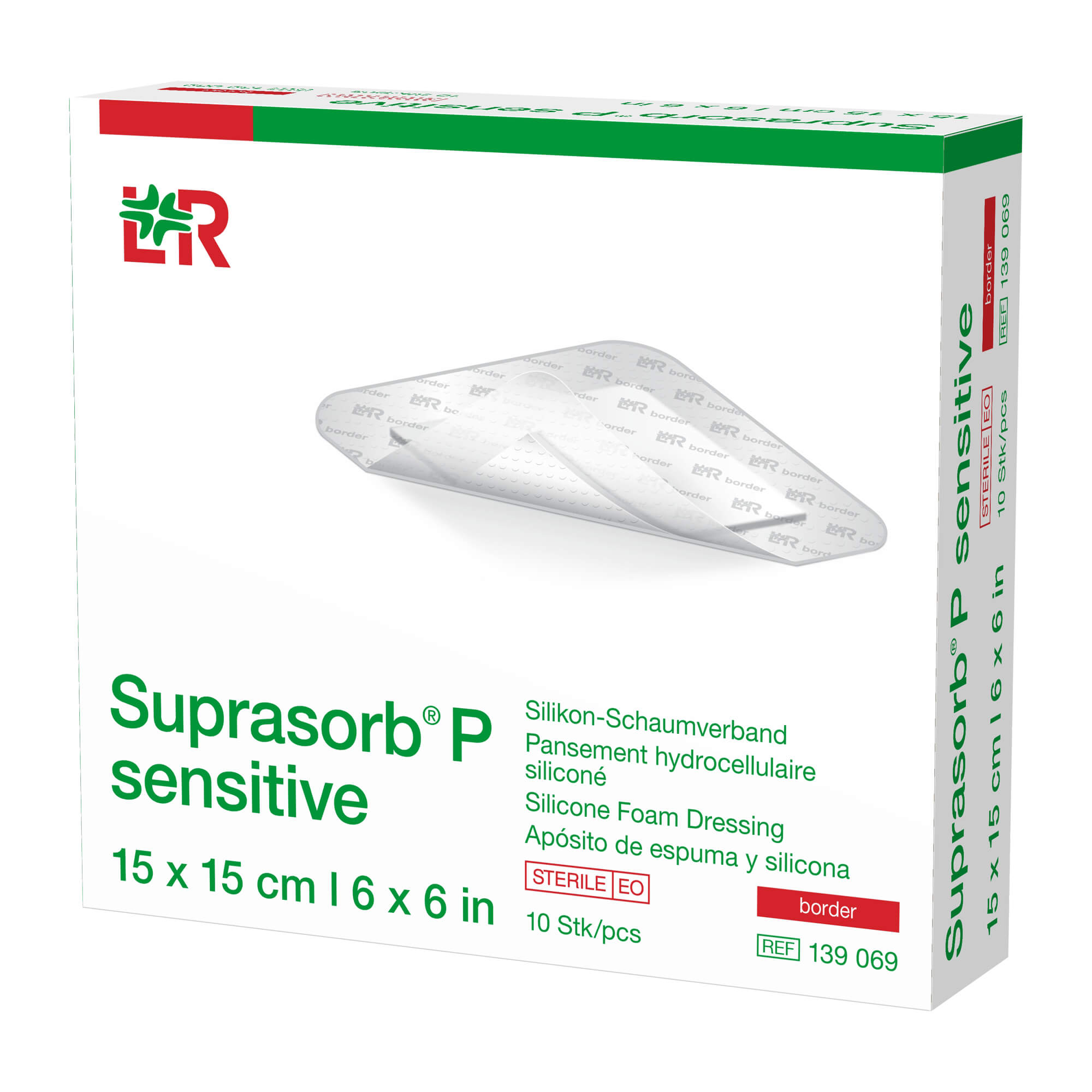 Suprasorb P Sensitive 15X15 Cm Border - None