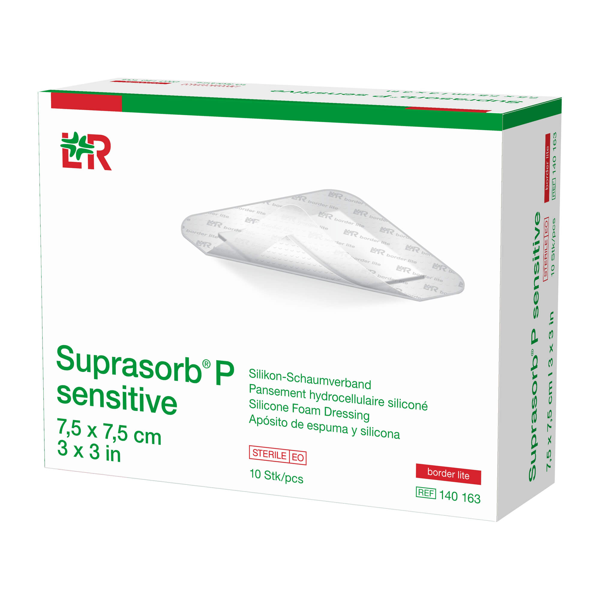 Suprasorb P sensitive PU-Schaumv.bor.lite 7,5x7,5