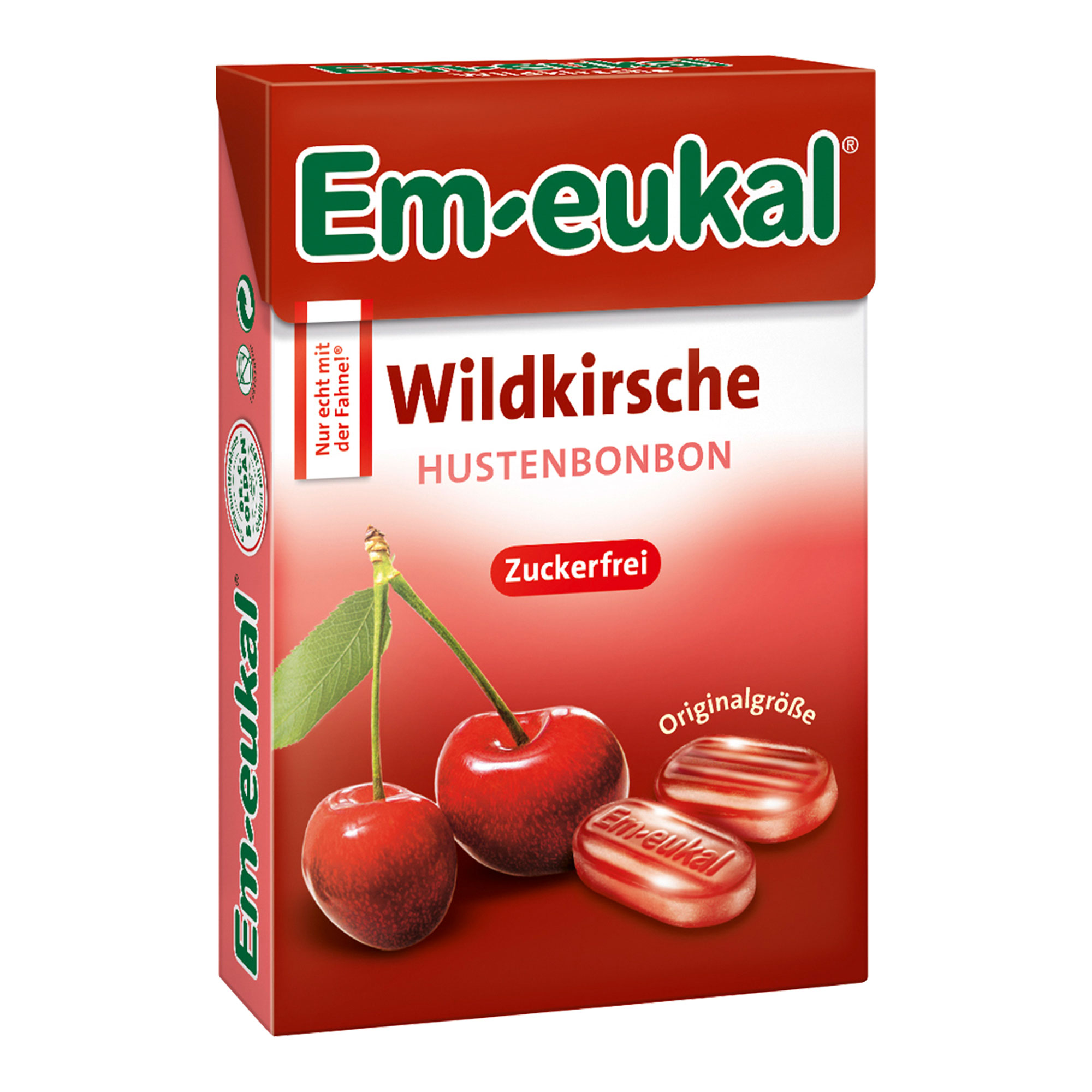 Em-Eukal Wildkirsche Bonbons Box Zuckerfrei - None