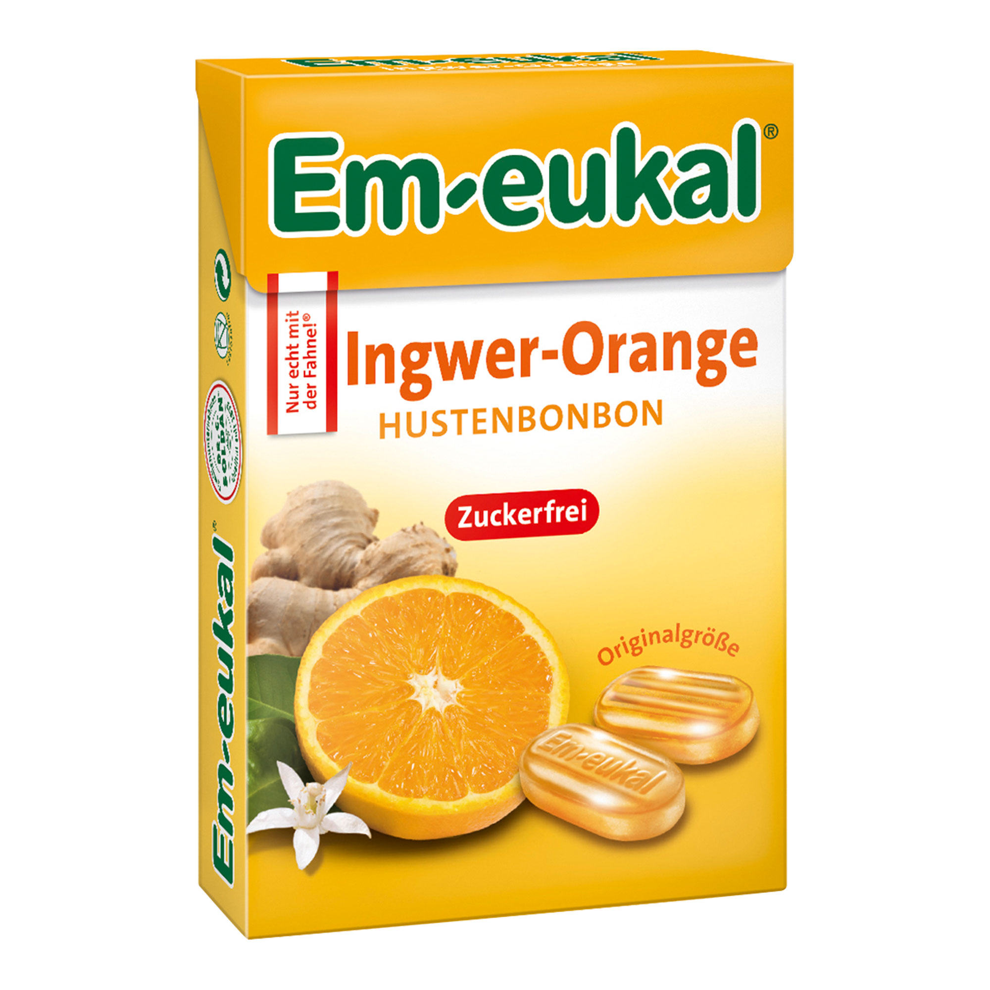 Em-Eukal Ingwer-Orange Bonbons Box Zuckerfrei - None