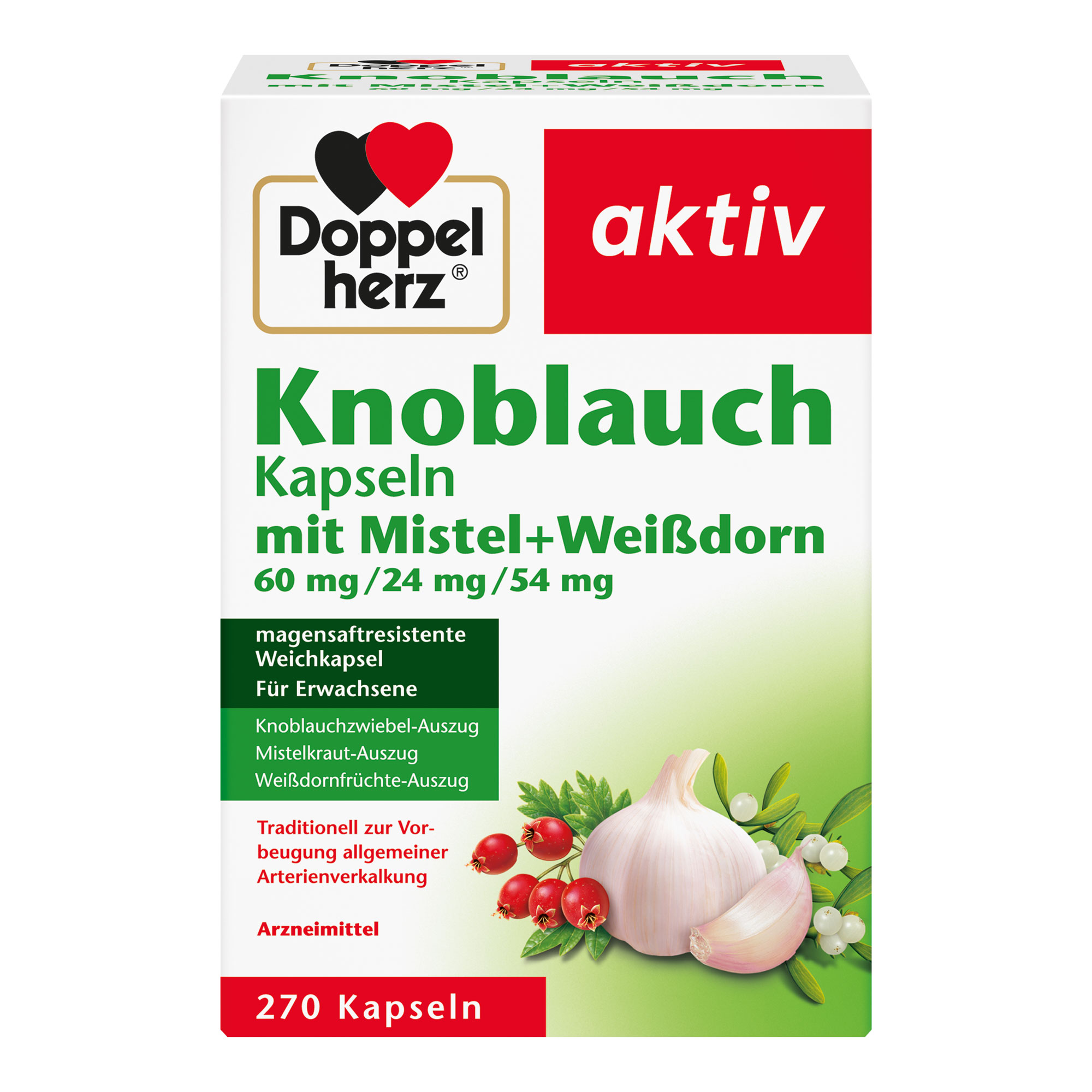 Doppelherz Aktiv Knoblauch-Kapseln Mit Mistel+Weißdorn - None