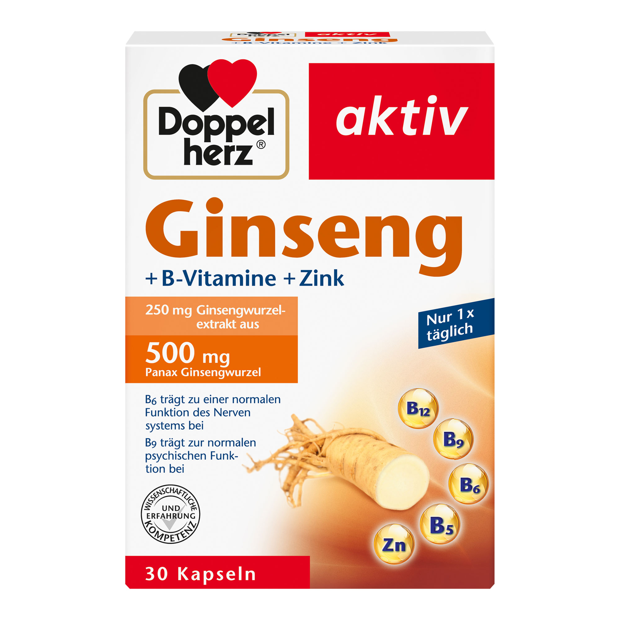 Doppelherz Aktiv Ginseng B-Vitamine+Zink Kapseln - None