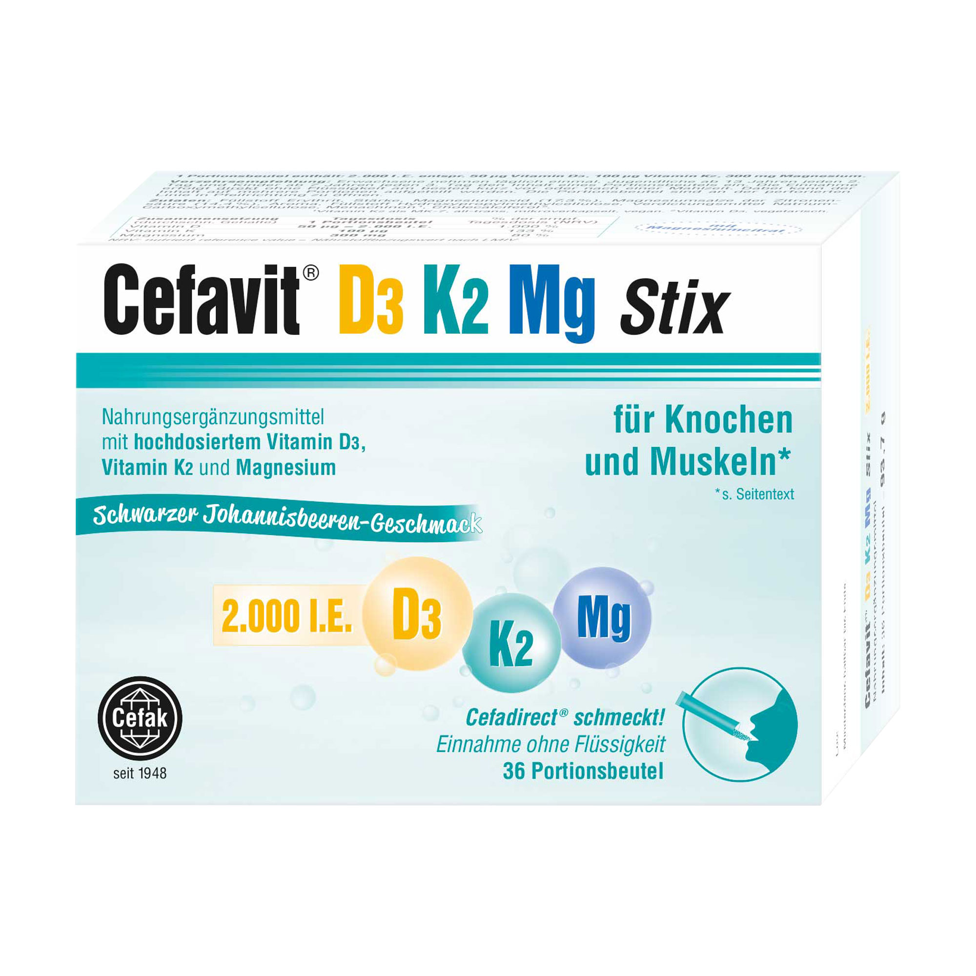 Cefavit D3 K2 Mg 2.000 Stix - None