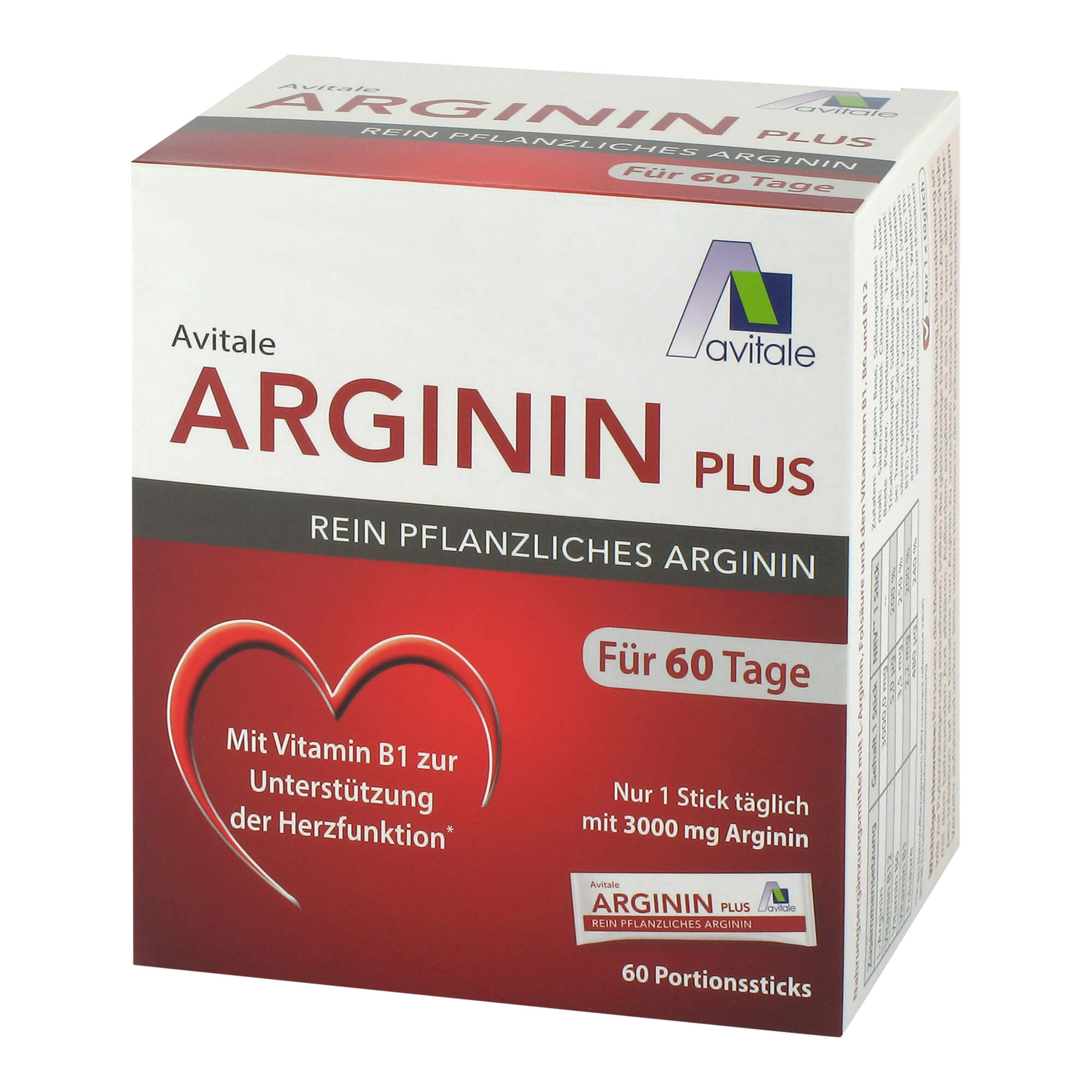 Arginin Plus Vitamin B1 + B6 + B12 + Folsäure Sticks