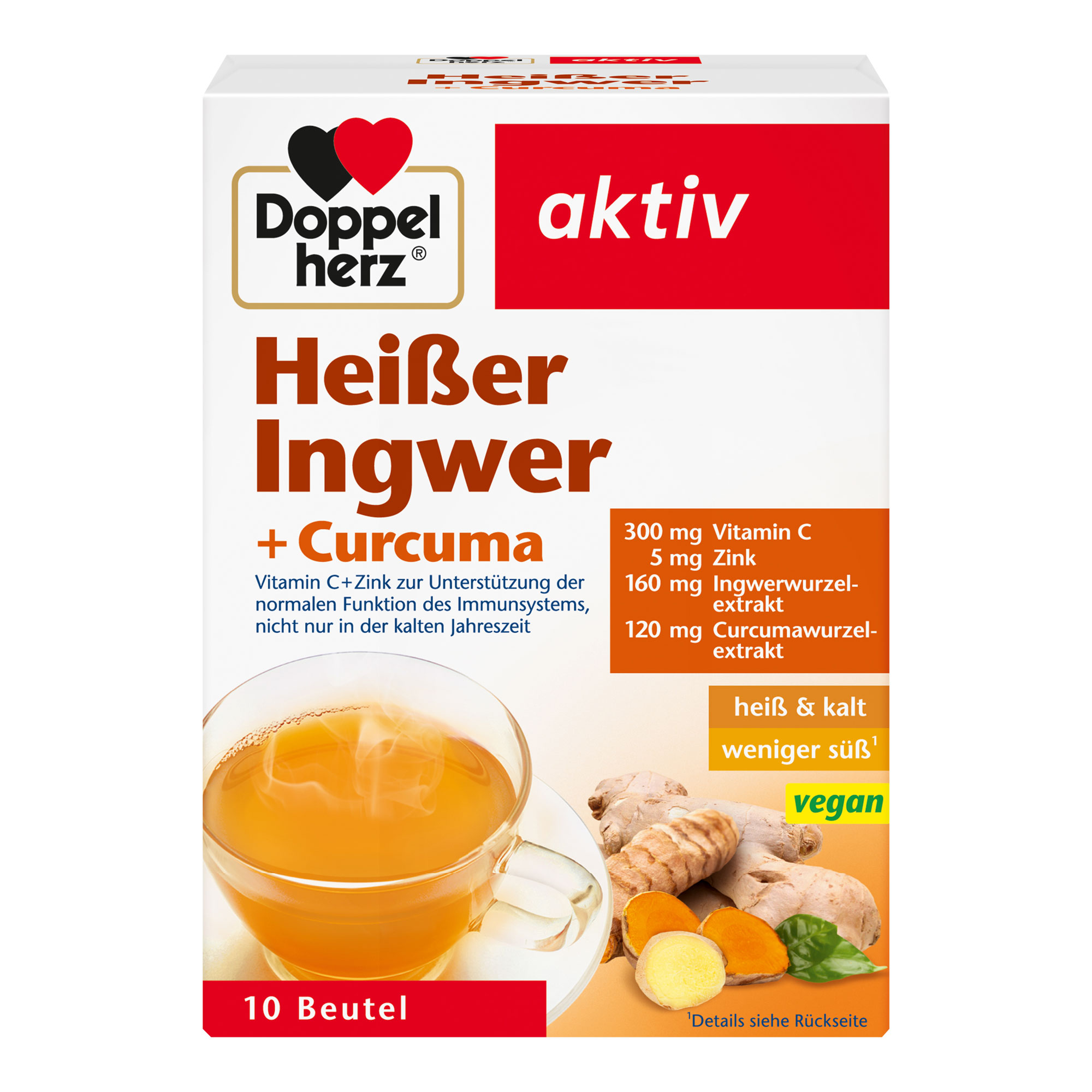 Doppelherz Aktiv Heißer Ingwer+Curcuma Beutel - None