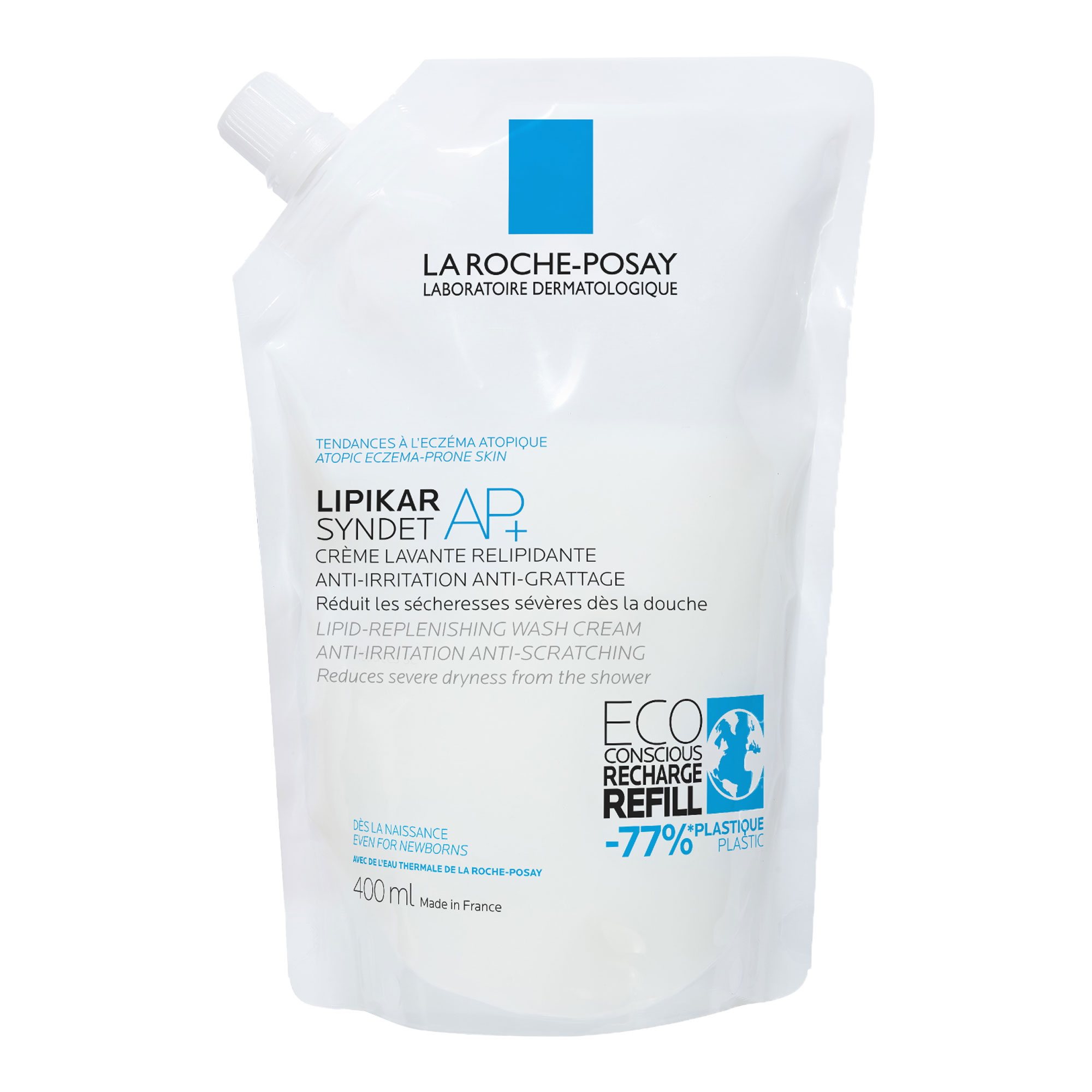 La Roche-Posay Lipikar Syndet AP+ kremiges Reinigungsgel Ersatzfüllung 400 ml