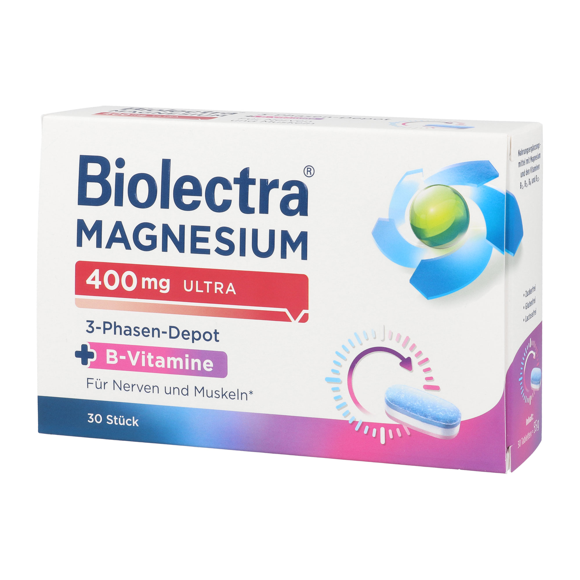 Biolectra Magnesium 400 mg ultra 3-Phasen-Depot