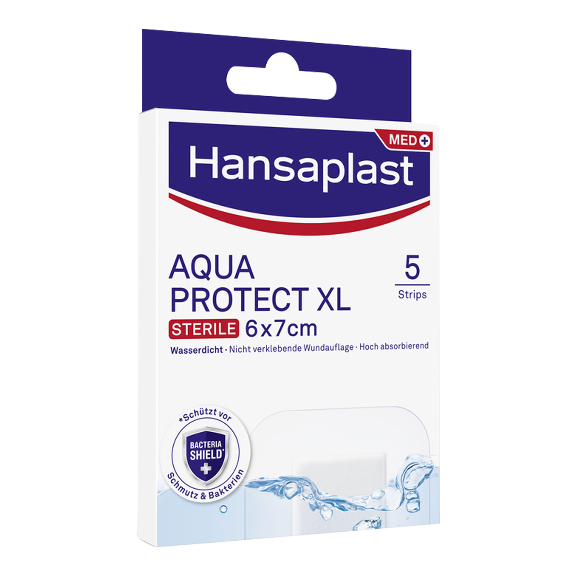 Hansaplast AQUA PROTECT XL Wundverband steril 6x7 cm