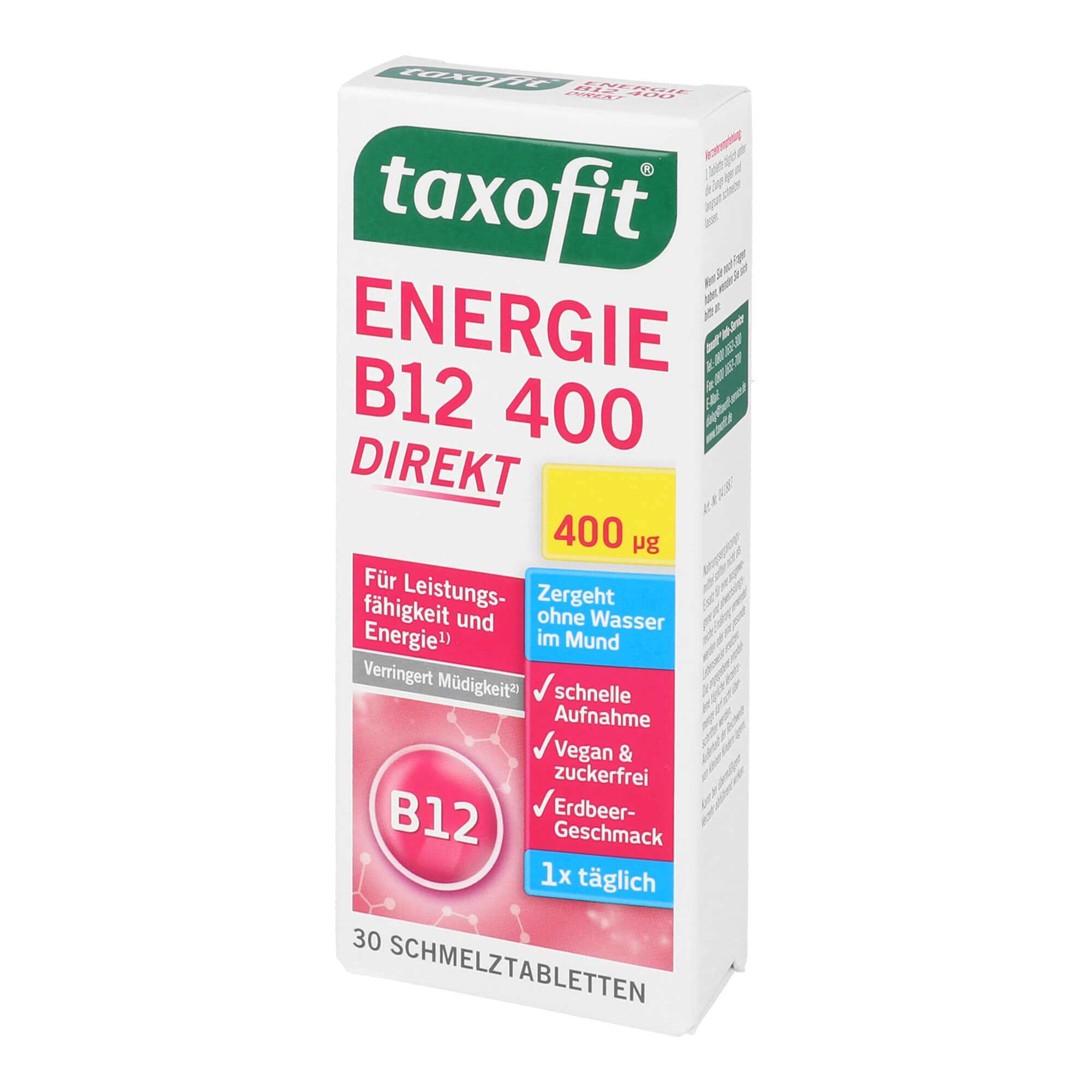 Taxofit Energie B12 400 Direkt Schmelztabletten - None