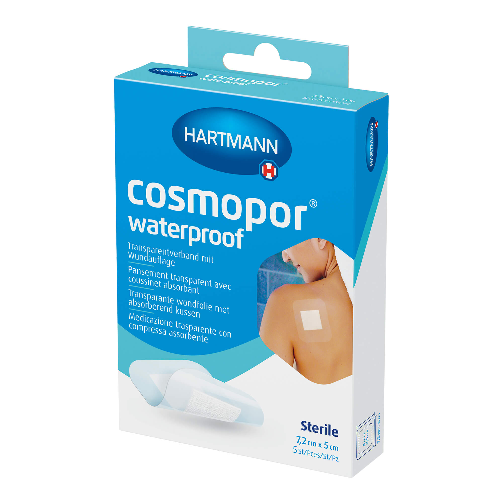 cosmopor waterproof 7,2 cm x 5 cm steril