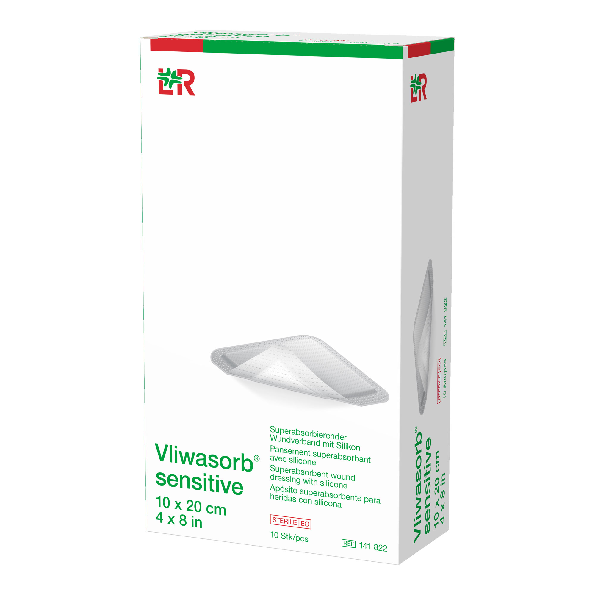 Vliwasorb sensitive 10x20 cm superabsorb.Wundverband