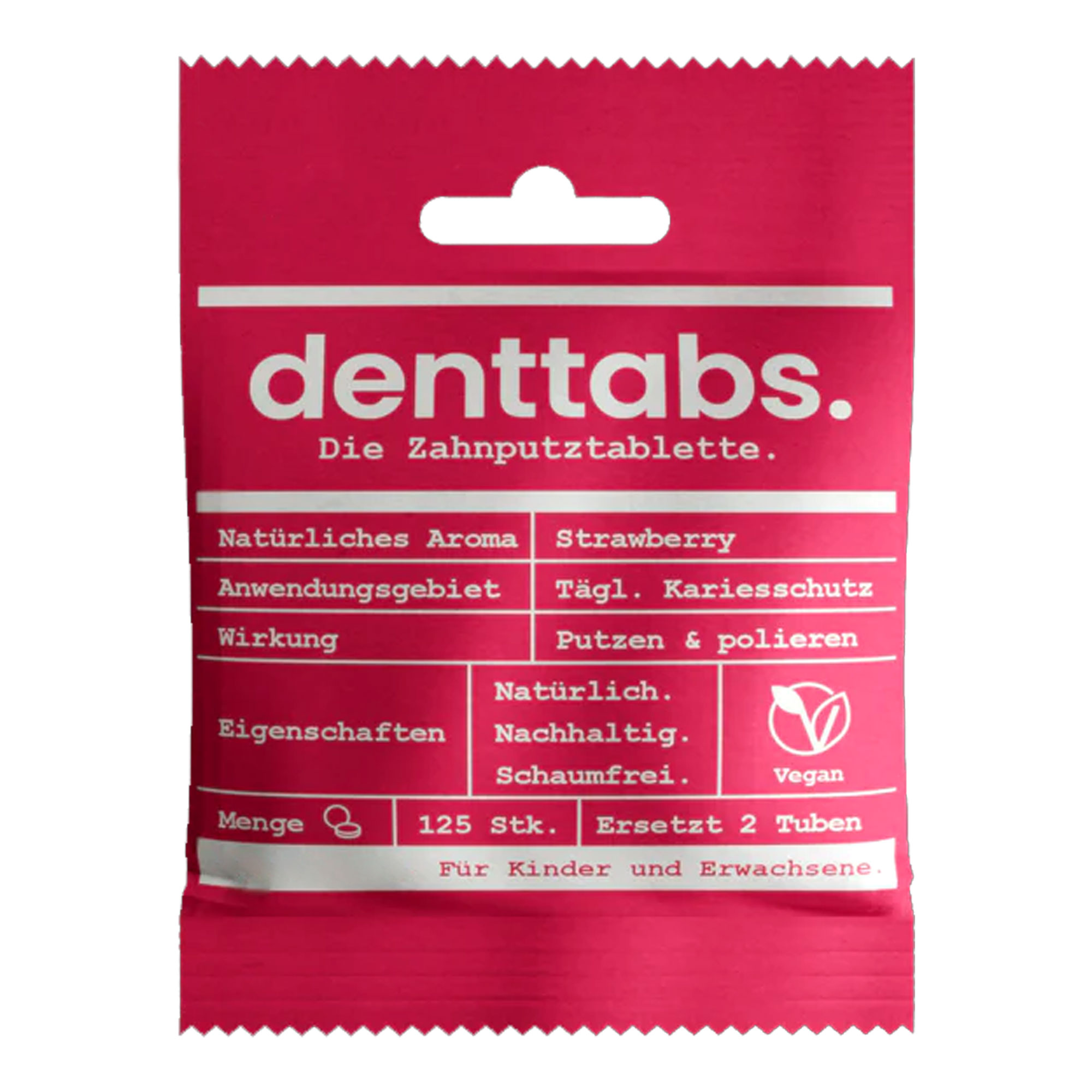 Denttabs Kids Strawberry Ohne Fluorid - None