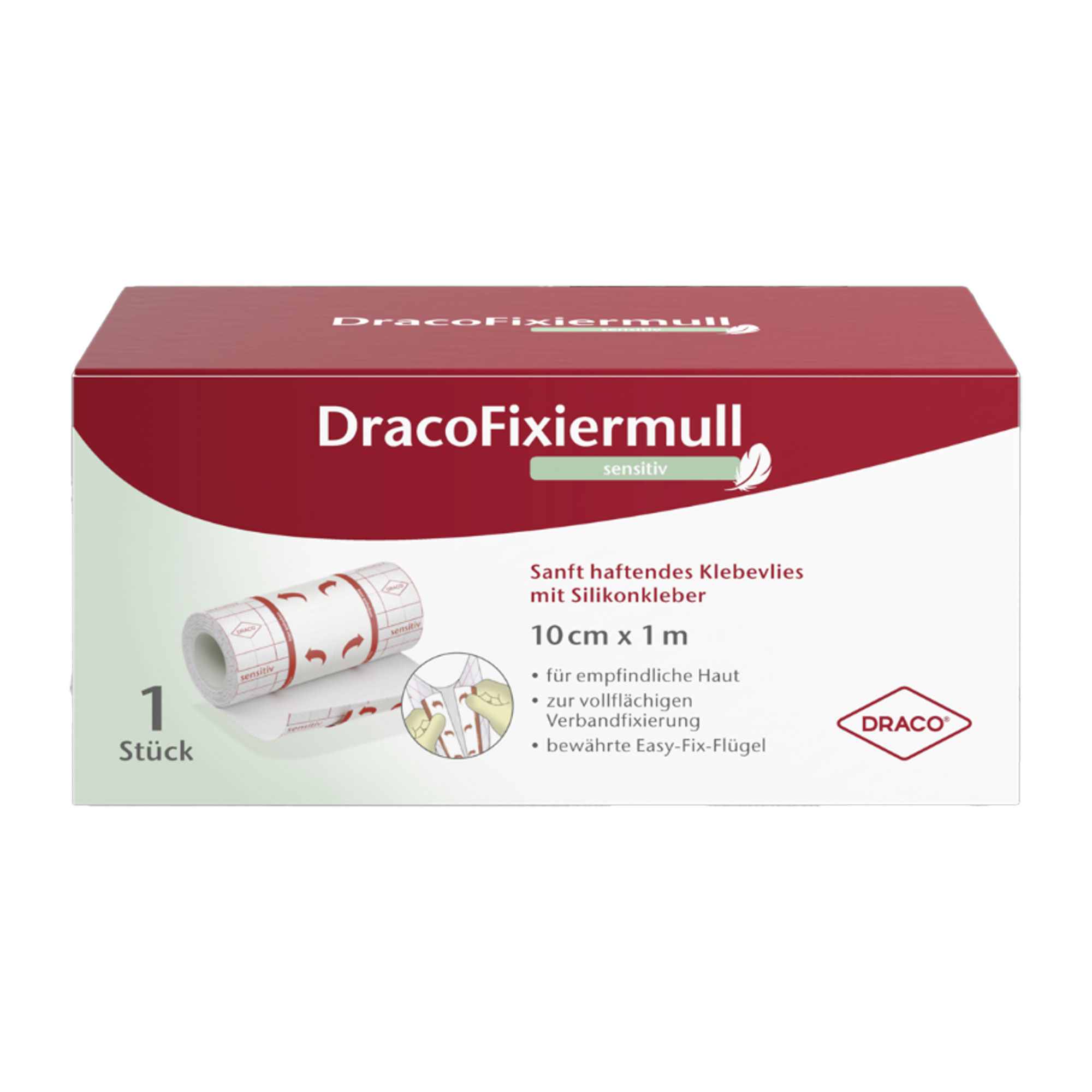 Dracofixiermull Sensitiv 10 Cm X 1 M - None