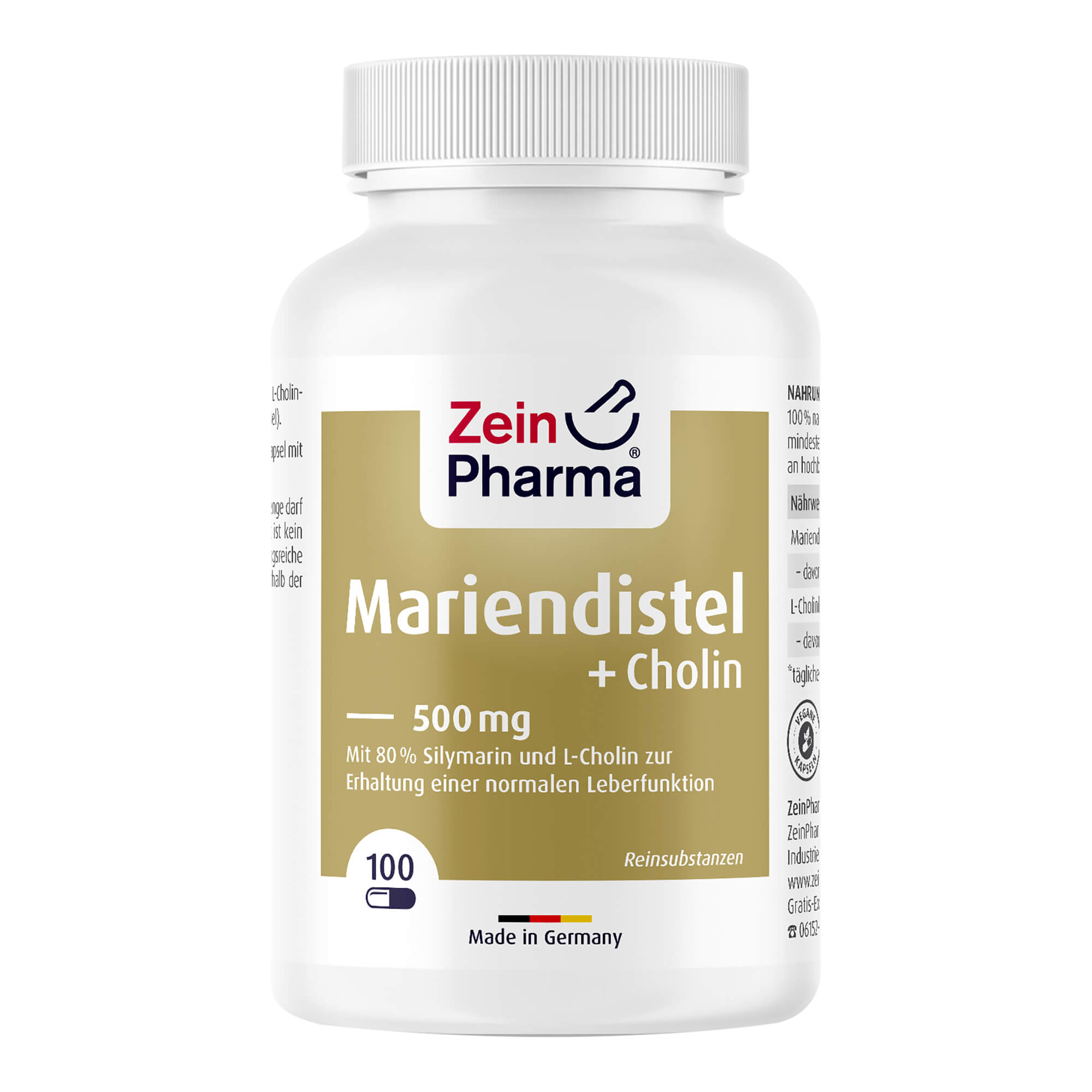 Mariendistel + Cholin Kapseln 80% Silymarin