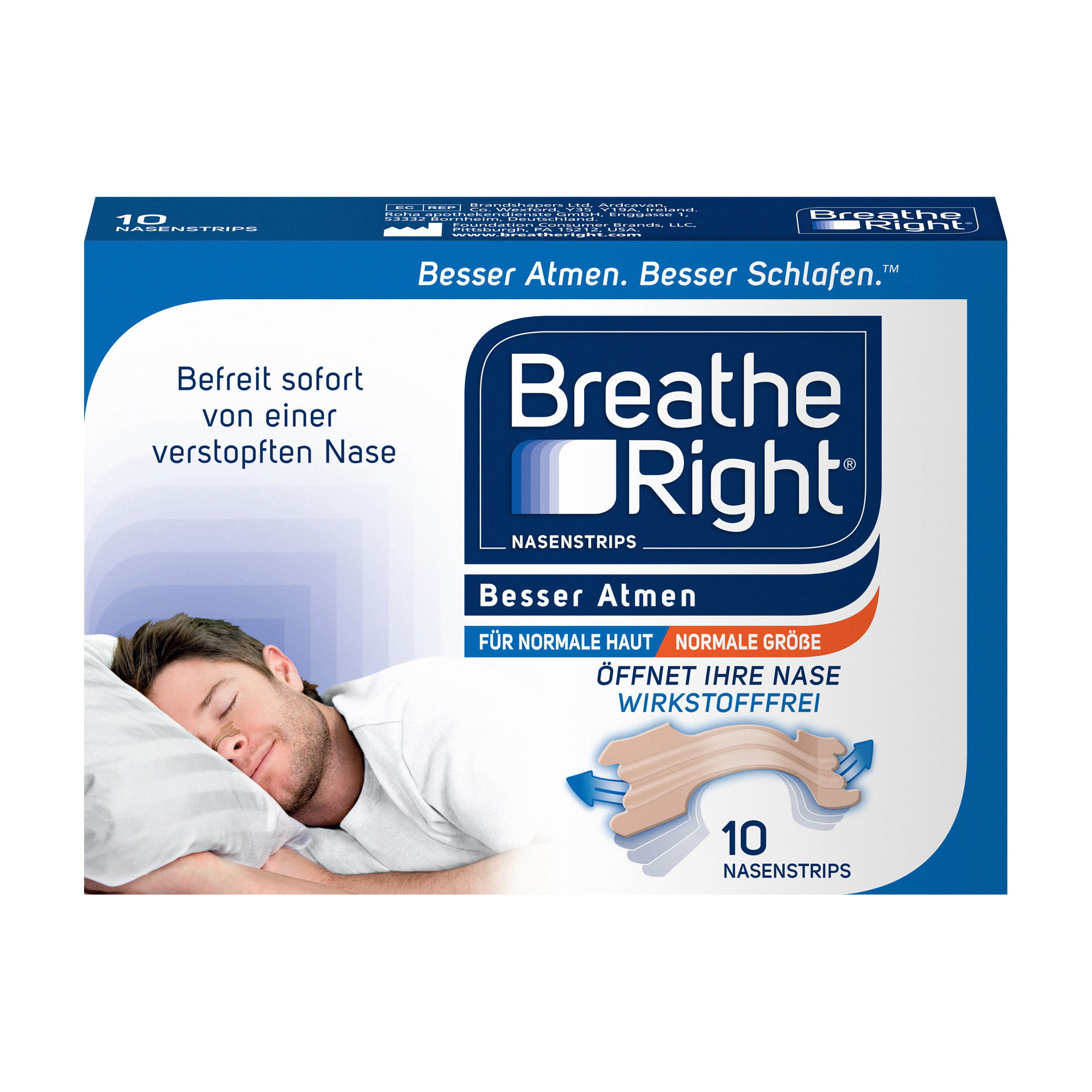 Besser Atmen Breathe Right Nasenstrips Normal Beige - None