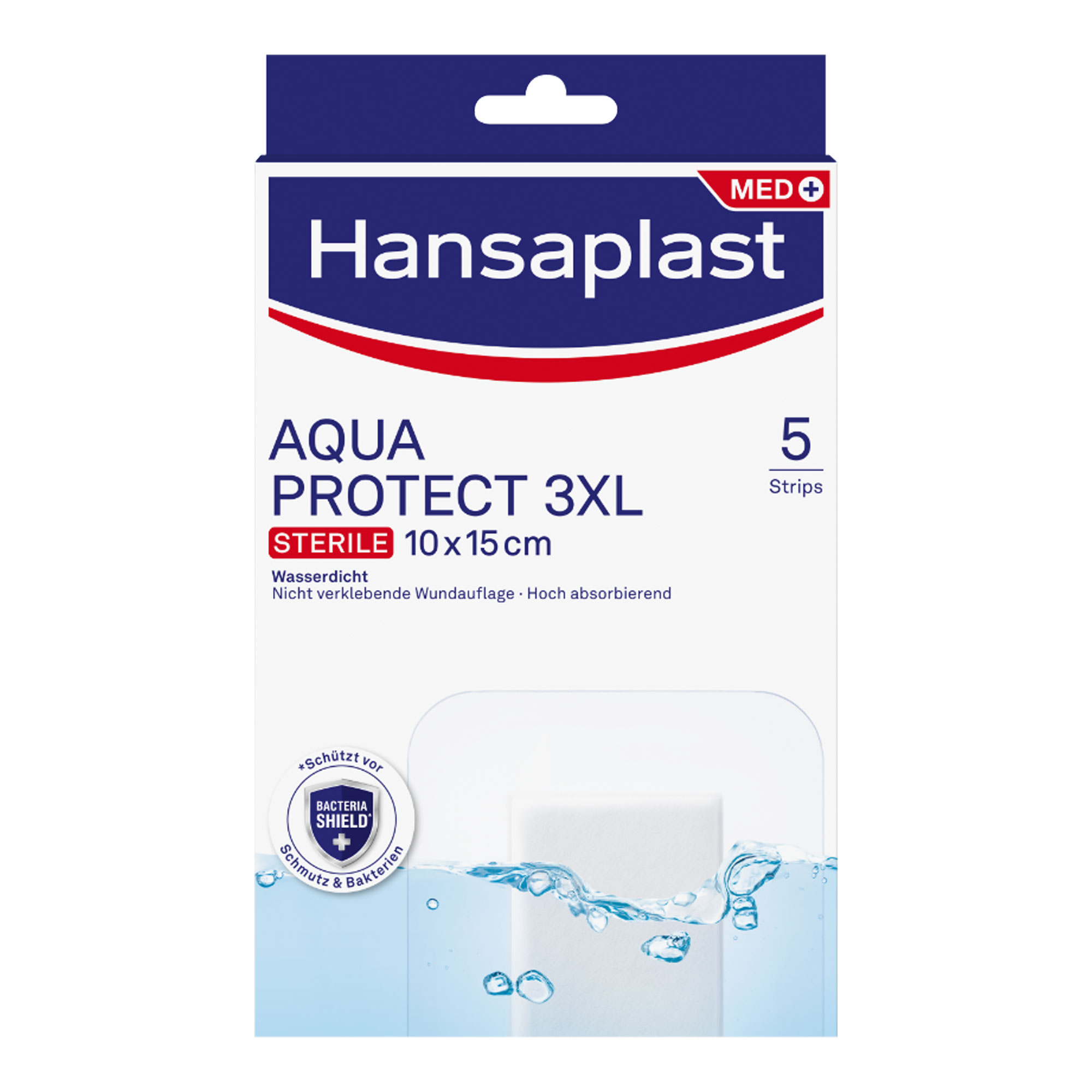 Hansaplast AQUA PROTECT 3XL Wundverband steril 10x15 cm