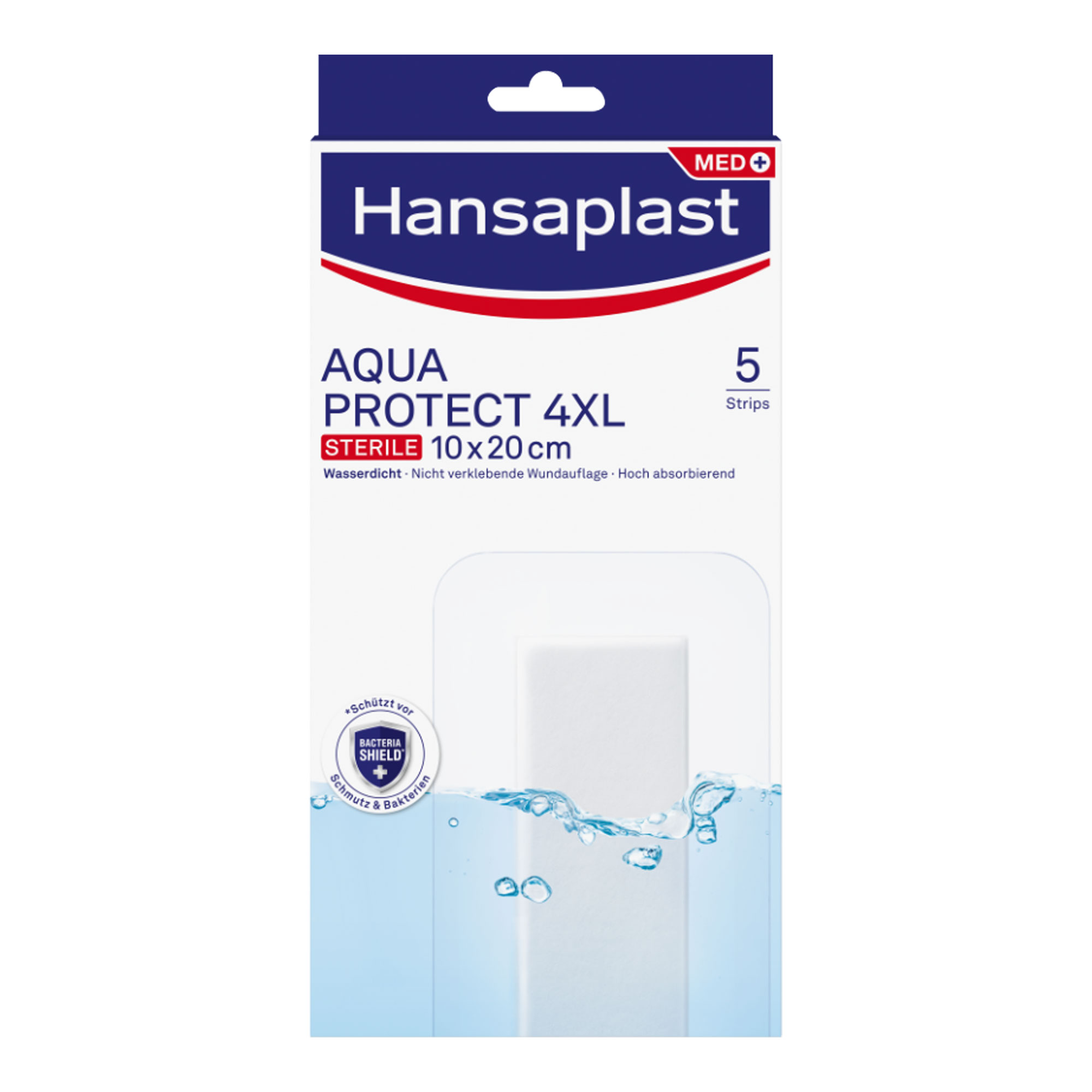 Hansaplast AQUA PROTECT 4XL Wundverband steril 10x20 cm