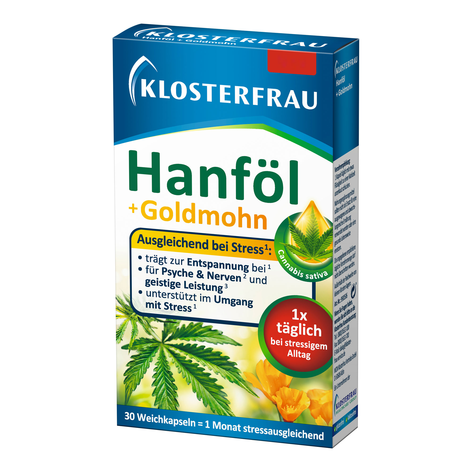 Klosterfrau Hanföl+Goldmohn Kapseln - None