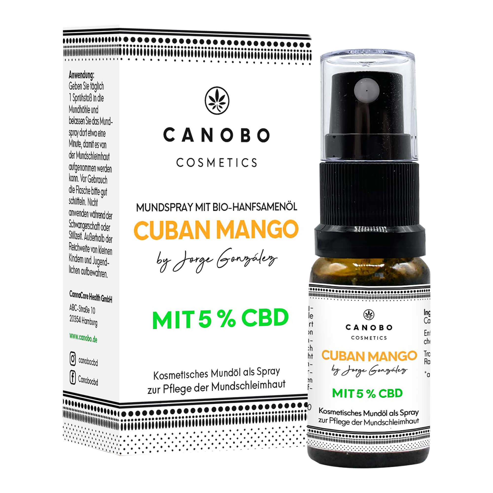 Canobo Bio Cbd 5% Cuban Mango Mundspray - None