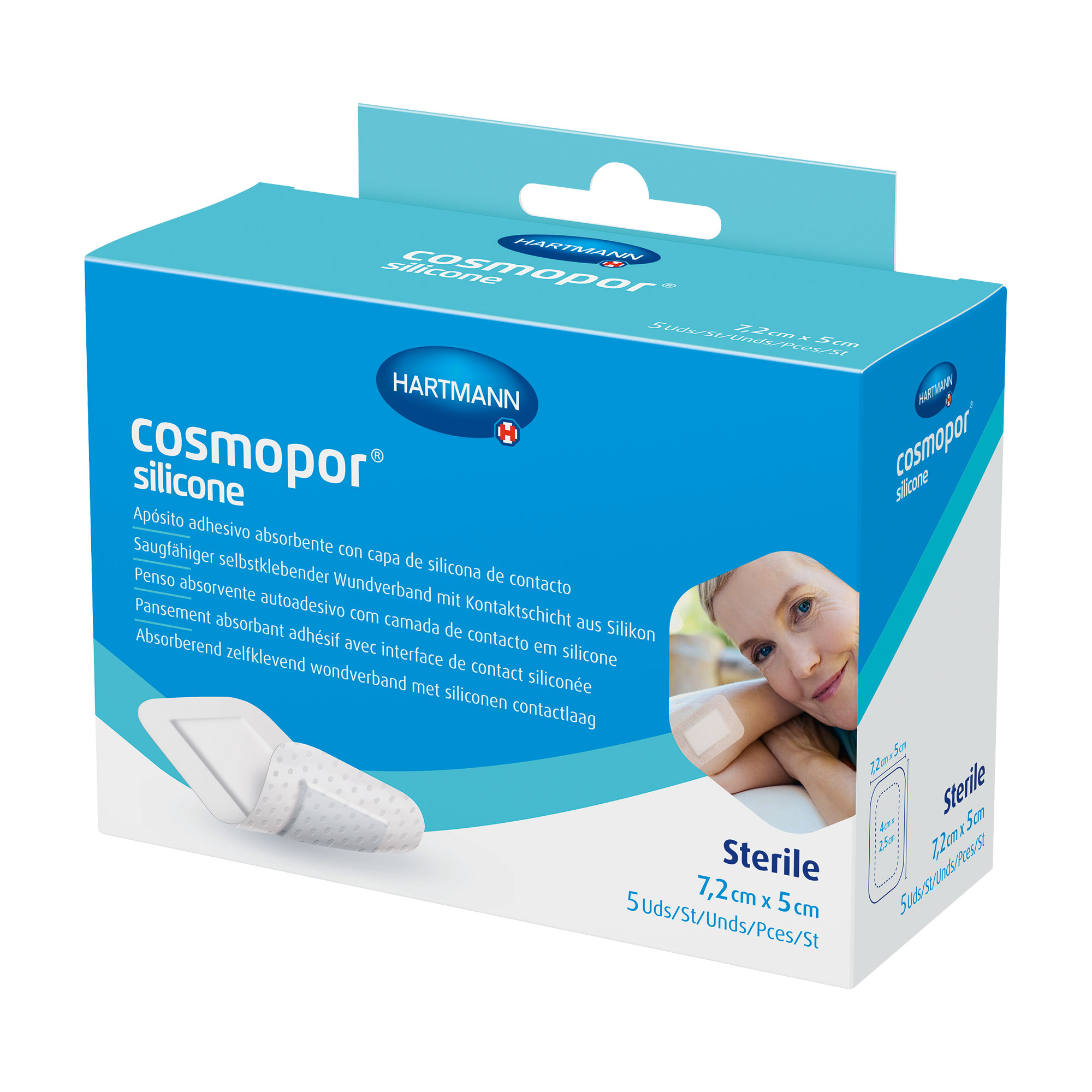 Cosmopor silicone Wundverband 5x7,2 cm