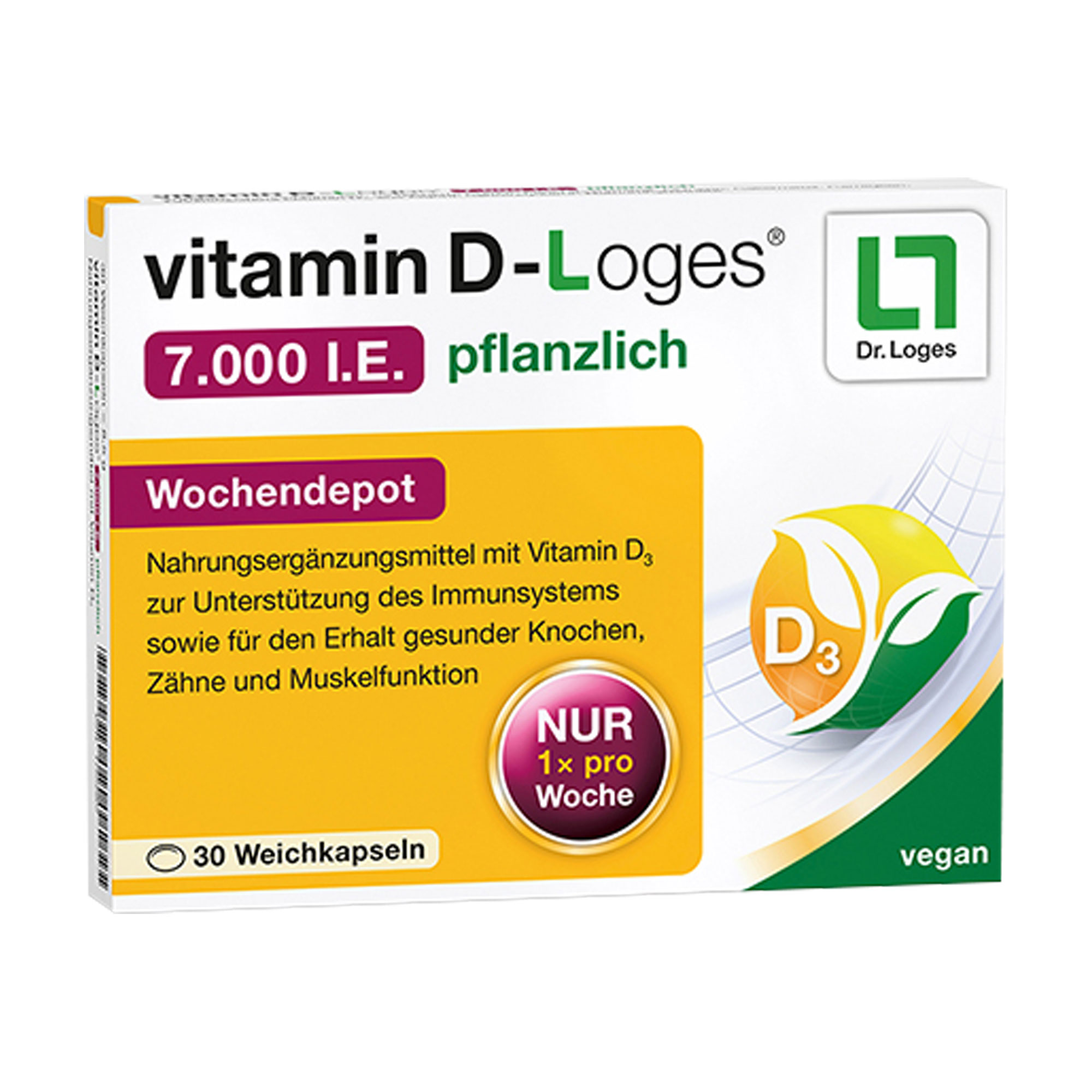 Vitamin D-Loges 7.000 I.E. pflanzlich Wochendepot