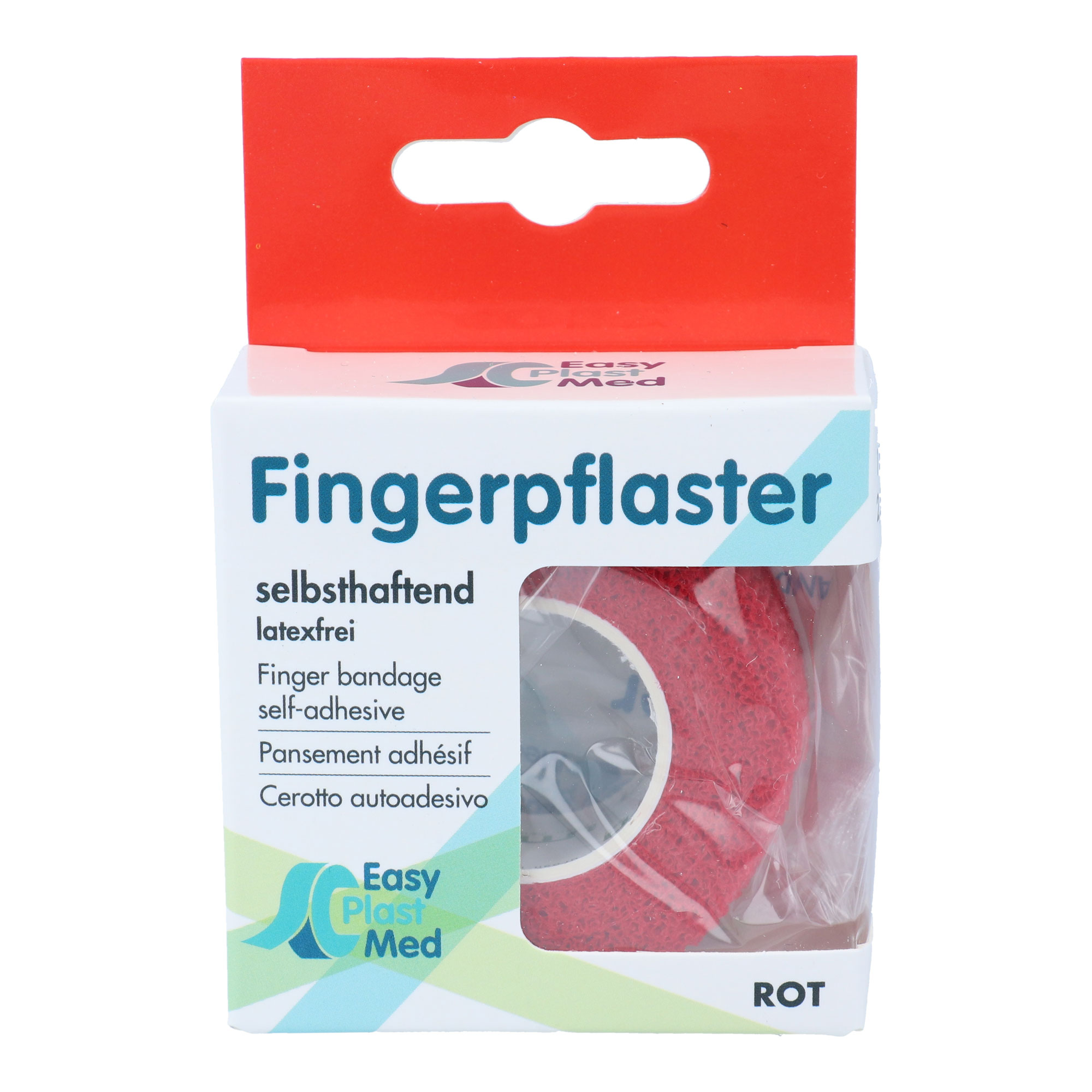 Easyplast Med Fingerpflaster 2,5 Cm X 5 M Rot - None