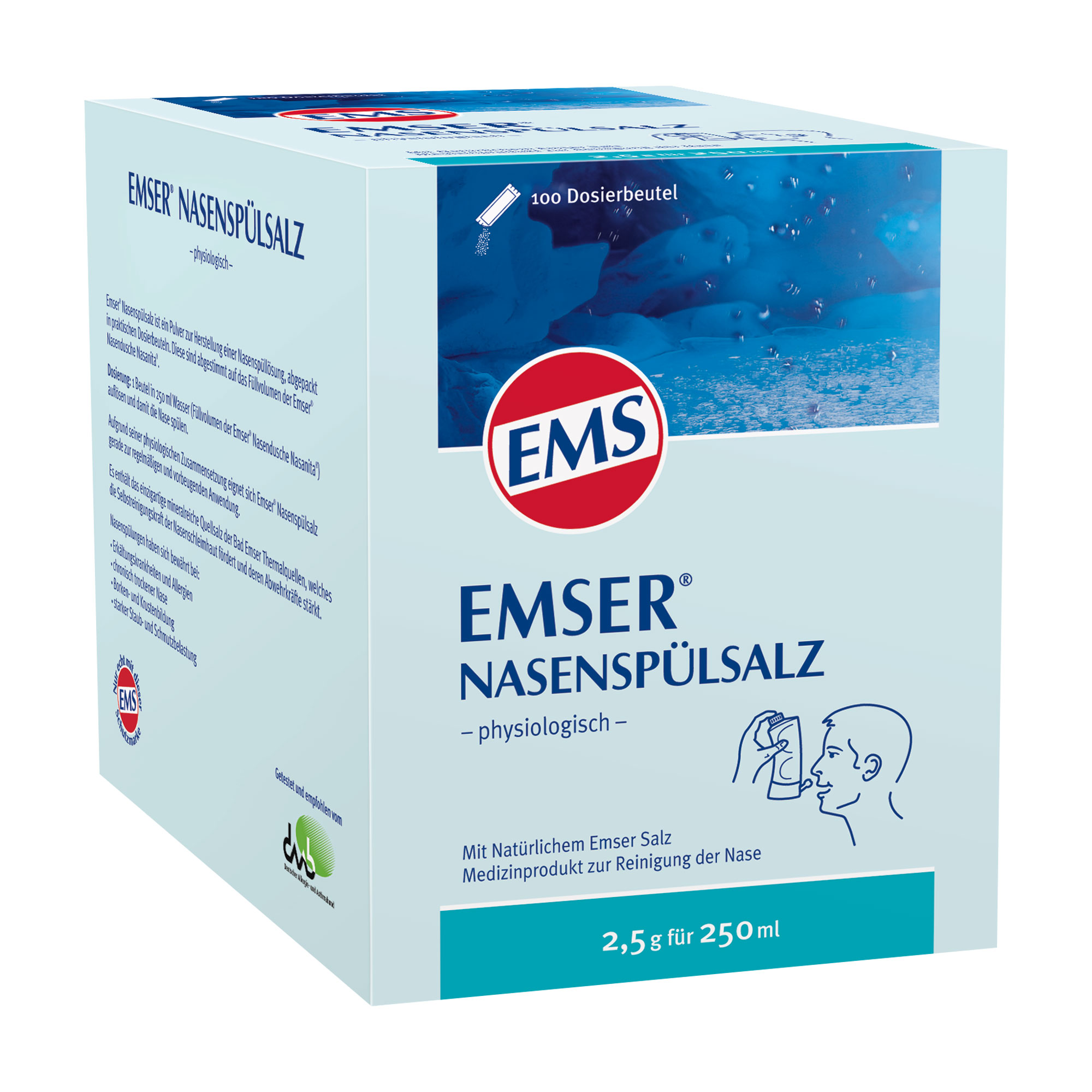 Emser Nasenspülsalz physiologisch Btl. 100 St Pulver